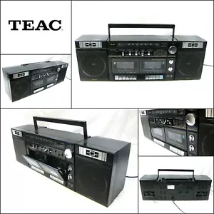 Vintage TEAC PC-33 Double Cassette Tape Radio Graphic Equalizer Boombox - Picture 1 of 9