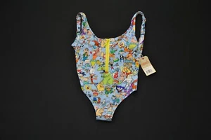 Neu mit Etikett 90er Nickelodeon Mashup RSVLTS Damen Einteiler Badeanzug Badeanzug 2XL 1S - Bild 1 von 2