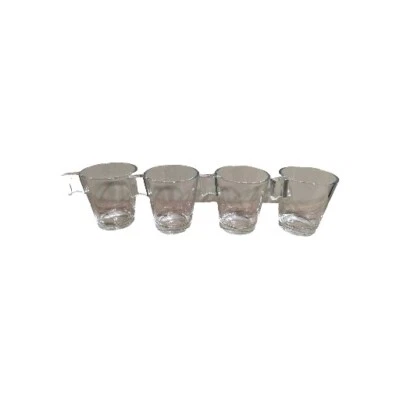 IKEA Stelna Espresso Glass Coffee Cup Clap Handle x 4 Stackable Unused Hot Cold  - Image 1 of 4