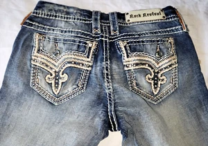 ROCK REVIVAL Womens BETTY EASY BOOT Size 28 x 30.5" Rhinestone Accents - Picture 1 of 10