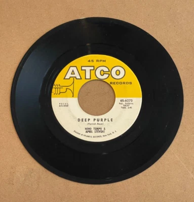 NINO TEMPO & APRIL STEVENS DEEP PURPLE/I'VE BEEN CARRYING A TORCH ATCO 45 6273 - Image 1 of 2