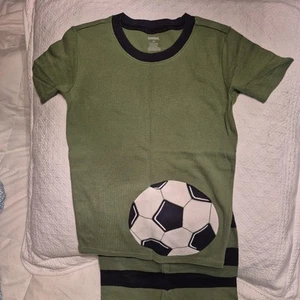 GYMBOREE Boys  2 piece Soccer Pajamas Gymmies Size 10 - Picture 1 of 4