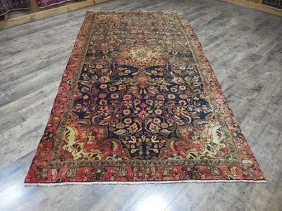 Alfombra turca geométrica vintage, alfombra turca de Anatolia hecha a mano 4,3 x 10,6 pies Foto 1 de 4