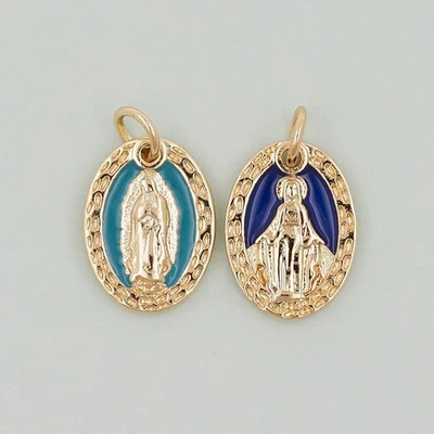 Collar Colgante Virgen María Lleno de Oro 18K para Hágalo Usted Mismo Joyería Hacer Suministro Foto 1 de 4