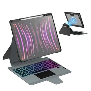 Magnetic Keyboard Case for iPad Air 13-inch (M2) 2024, iPad Pro 12.9 Case - Afbeelding 1 van 8