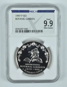 1997-P Botanic Garden Commemorative Silver Dollar Proof 9.9 NGC X NGCX *7079 - Picture 1 of 5