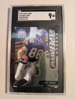 1998 Topps Stars Supernovas Silver Randy Moss RC #S4 (#63/75) SGC 9 - Image 1 of 2