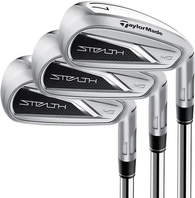 TaylorMade Stealth HD Irons 5-AW RH Stiff Flex Steel Shaft KBS MAX MT 85 New - Image 1 of 4