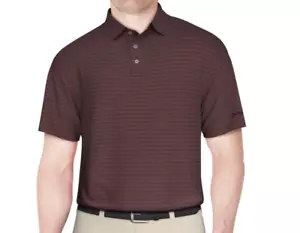 Ben Hogan Men’s SIZE S 34-36 Zig Zag Jacquard Golf Polo Shirt Color Fig CAVIAR - Picture 1 of 4