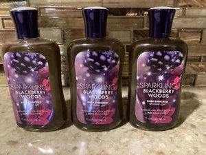 Gel de ducha Bath Body Works SPARKLING BLACKBERRY WOODS, 10 oz./295 ml, NUEVO x 3 - Imagen 1 de 2