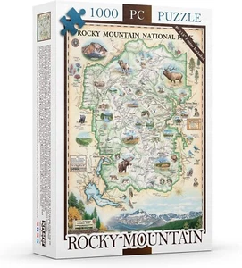 Rocky Mountain National Park 1000 Piece Jigsaw Puzzle Xplorer Maps New - Picture 1 of 2