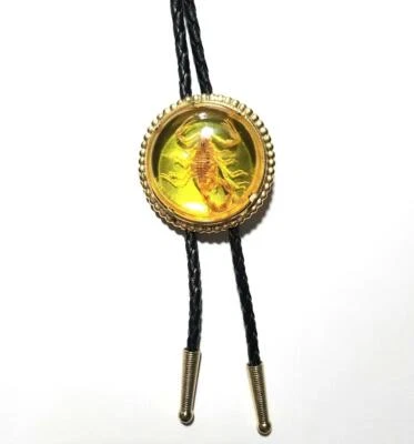 SCORPION AMARILLO Y DORADO RODEO ANIMAL 3-D RODEO VAQUERO BOLOTIE WESTERN BOLOTIE Foto 1 de 3