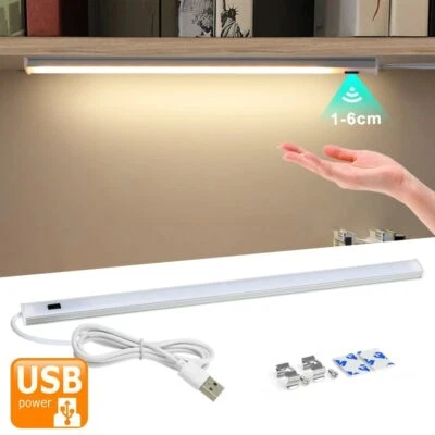 5V USB LED Strip Desk Lamp Hand Sweep Switch Lamp Table Kitchen Light 3 color