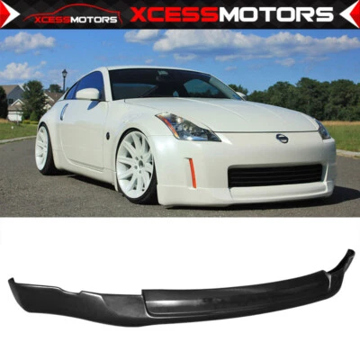 Fits 03-05 Nissan 350Z ING-S Style Unpainted Front Bumper Lip Lower Spoiler PU - Image 1 of 4