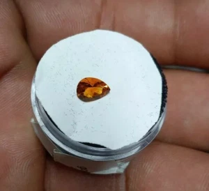 Beautiful Gold Orange Citrine. Fine AAA 7x5mm Pear Shaped 0.58cts - Picture 1 of 11