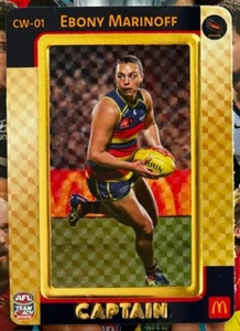 2025 AFLW Teamcoach Maccas Captain Gold - EBONY MARINOFF (ADELAIDE CROWS) CW-01 - Picture 1 of 3