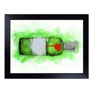 Green Gin Bottle Lap Tray Cushioned Bean Bag Padded TV Dinner Breakfast Desk - Picture 1 of 4
