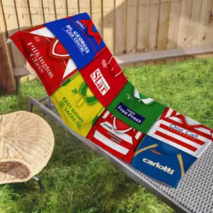 Doncaster Rovers Retro Shirt Montage Beach Towel Classic Kits Gym Travel Sport - Picture 1 of 2
