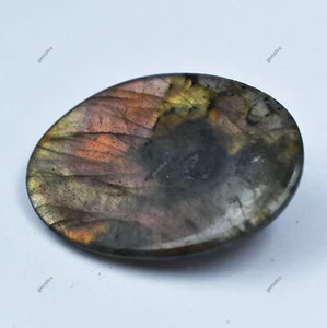 Piedra preciosa suelta natural certificada de labradorita de 75,50 quilates con forma ovalada - Imagen 1 de 13