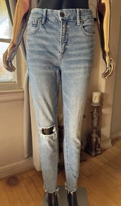 American Eagle Distressed High Rise Jegging Jeans Sz 10 Regular - Picture 1 of 5