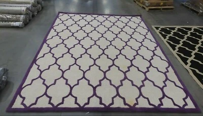 IVORY / PURPLE 8' X 10' Stained Rug, Reduced Price 1172611248 CAM134V-8 - Image 1 of 4