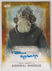 2016 Topps Rogue One: A Star Wars Story Series 1 Auto. GOLD Admiral Raddus 3/10