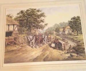 J. L. Champman Print, Signed, 750 Copies, 1985. 14 X 18” The Strong Team. - Picture 1 of 8
