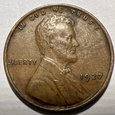 VF+ 1927 Lincoln Wheat Cent Philadelphia Mint USA 1c Very Fine or Better Lot A5 Cover