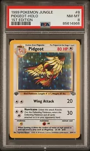 Pidgeot Holo 8/64 - Jungle 1st Edition - PSA 8 - Pokemon Card - Picture 1 of 2