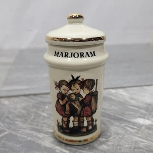 Vintage MJ Hummel Porzellan Gewürzglas mit Deckel 1987 ARS AG Cham - Majoran - Bild 1 von 4