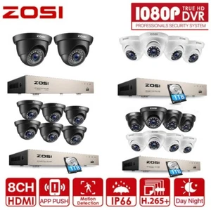ZOSI H.265+ Kit Vidéo surveillance Caméra de Sécurité Filaire CCTV Alarme Maison - Imagen 1 de 25