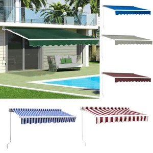 Retractable Shed Manual Awnings Outdoor Garden Canopy Patio Sun Shade Shelter UK - Picture 1 of 13