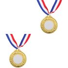 2pcs Competition Award Medal Hanging Sports Meeting Award Medal Blank Metal