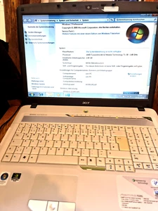 ACER Aspire 7520G AMD Turion 64 x2 Nvidia Geforce 8400M 17" Display Win 7 Pro - Bild 1 von 7