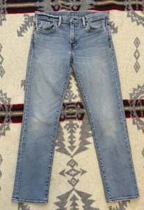 Levi’s 511 Slim Fit Tag Sz 33x30 Stretch Made in USA Light Wash Leather Patch - Picture 1 of 8