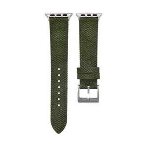 Apple Watch Uhrenarmband Cordura, Leder Olivgrün von CHROONOO - Ersatz-Armband - Picture 1 of 3