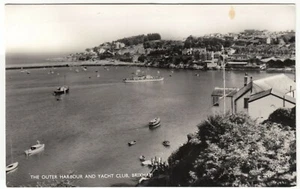 Devon; Outer Harbour & Yacht Club, Brixham RP PPC von J Salmon, unbenutzt, um 1950 - Bild 1 von 2