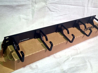 NEW! Ortronics Legrand 808004759 Wire Management Panel - 1U  1.75x19.0" - 5 Ring - Image 1 of 4