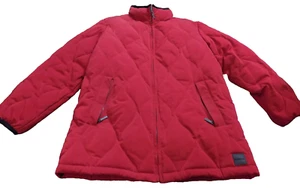 Liz Claiborne Jacket sz S Winter Puffer Parka Zip Dark Red zip Coat fleece lined - Picture 1 of 9