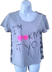 Neu Junior I'm Looking At You T-Shirt grau Herzen Viskose Kurzarm S 3/5 - Bild 1 von 1