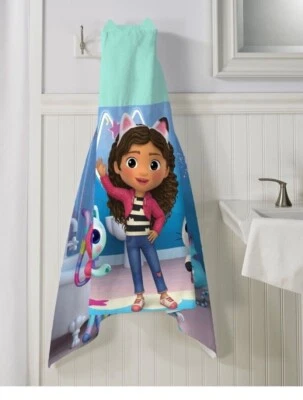 Toalla de baño de playa con capucha Gabby's Dollhouse MERCAT 24 x 50" NUEVA con etiquetas Foto 1 de 4
