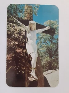 1961 Lucero's Crucifixion RPPC Postcard Jesus Color Card Riverside California CA - Picture 1 of 2