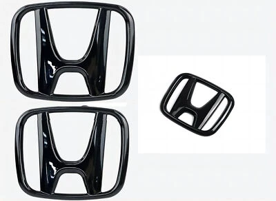 3PCS/Genuine/Style Front Rear Black Emblem For Honda CIVIC EXS SI LX 2006-2015 - Изображение 1 из 4