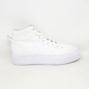 Adidas Bravada 2.0 Mid Platform Triple All White Shoe Sneaker Womens US Size NEW - Picture 1 of 12