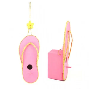 Vogelhaus in Flipflop Design Rosa Nistkasten Vogelhäuschen Dekoration Garten - Bild 1 von 1