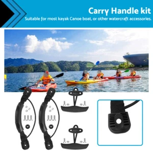 For Canoe Boat Kayak Side Mount Carry Handles w/ Pull T-Handle & Cord & Pad Eye - Picture 1 of 8