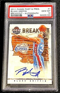 2011 PAST & PRESENT BREAKOUT AUTOGRAPH PSA 10 GEM MINT AUTO BLAKE GRIFFIN G2332 - Picture 1 of 2