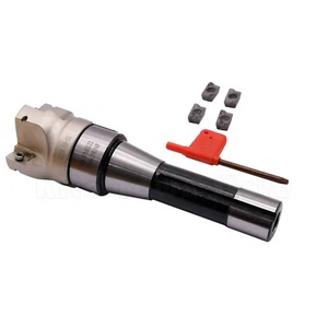 R8 FMB22 Arbor 400R 50MM Face End Mill Shell Cutter 4Pc APMT1604 Carbide Inserts - Picture 1 of 6