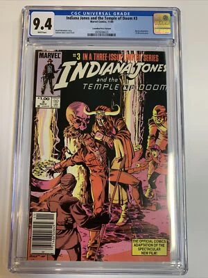 Indiana Jones y el Templo de la Muerte (1984) # 3 (CGC 9,4 WP) CPV Precio Canadiense Foto 1 de 3
