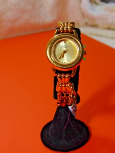 NOS Vtg Madison Gems Ladies Watch Gold Tone-Band Extender-New Battery - Picture 1 of 11